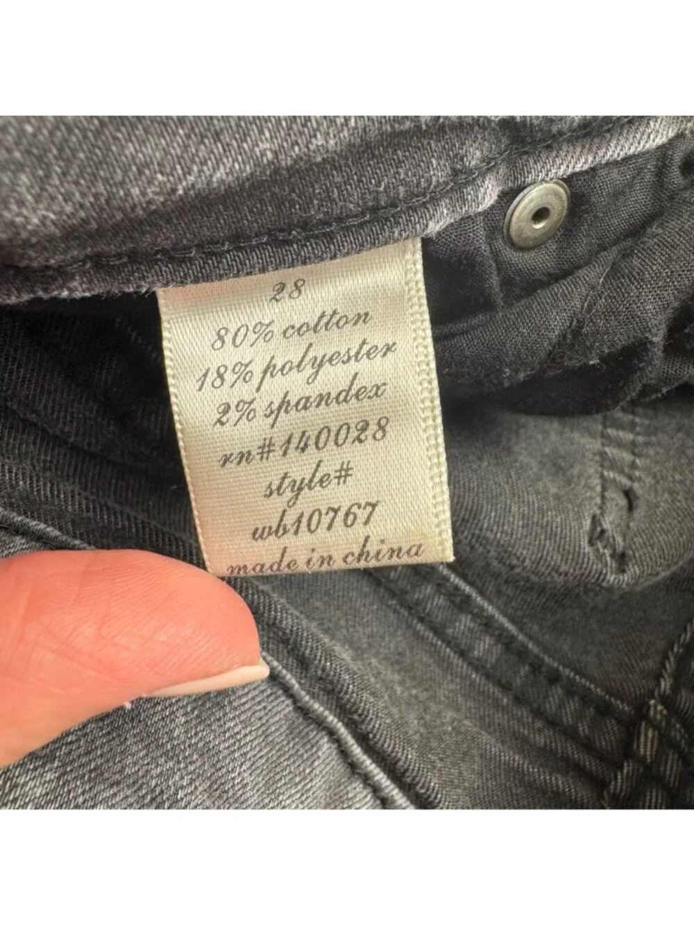Harper Jeans Grey Faded Women's Size 28 Straight Leg Casual Distressed